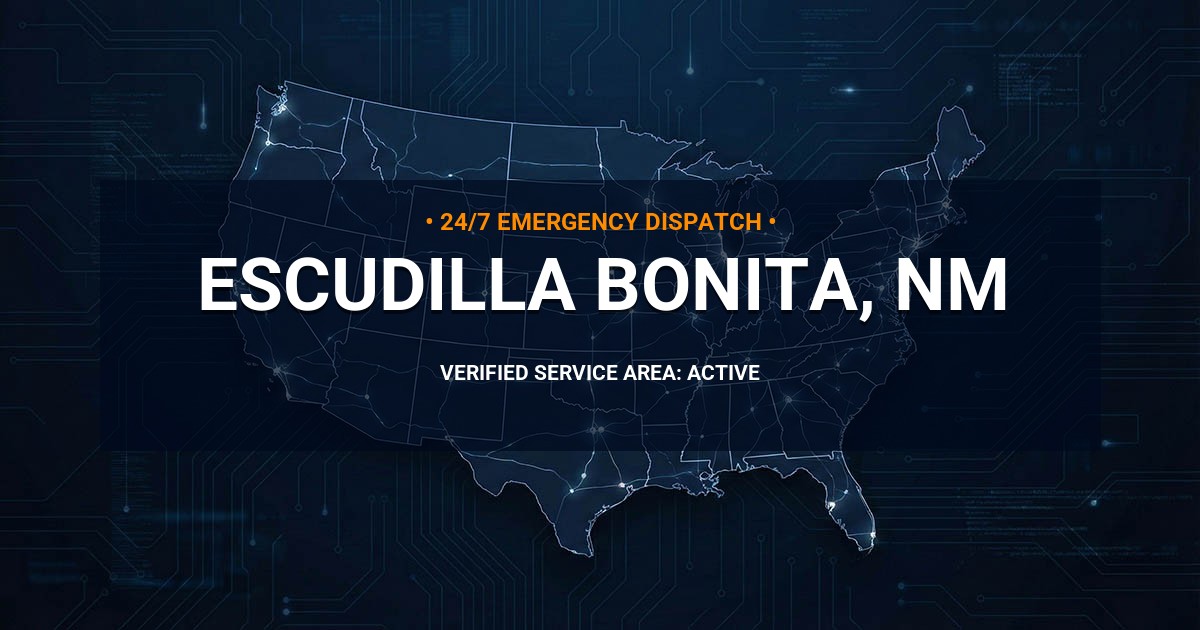 Emergency Plumbing Dispatch Map for Plumbing Services: Escudilla Bonita, NM
