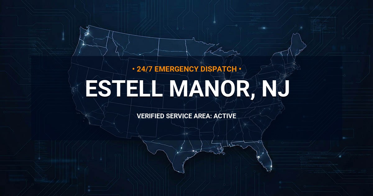 Emergency Plumbing Dispatch Map for Plumbing Services: Estell Manor, NJ