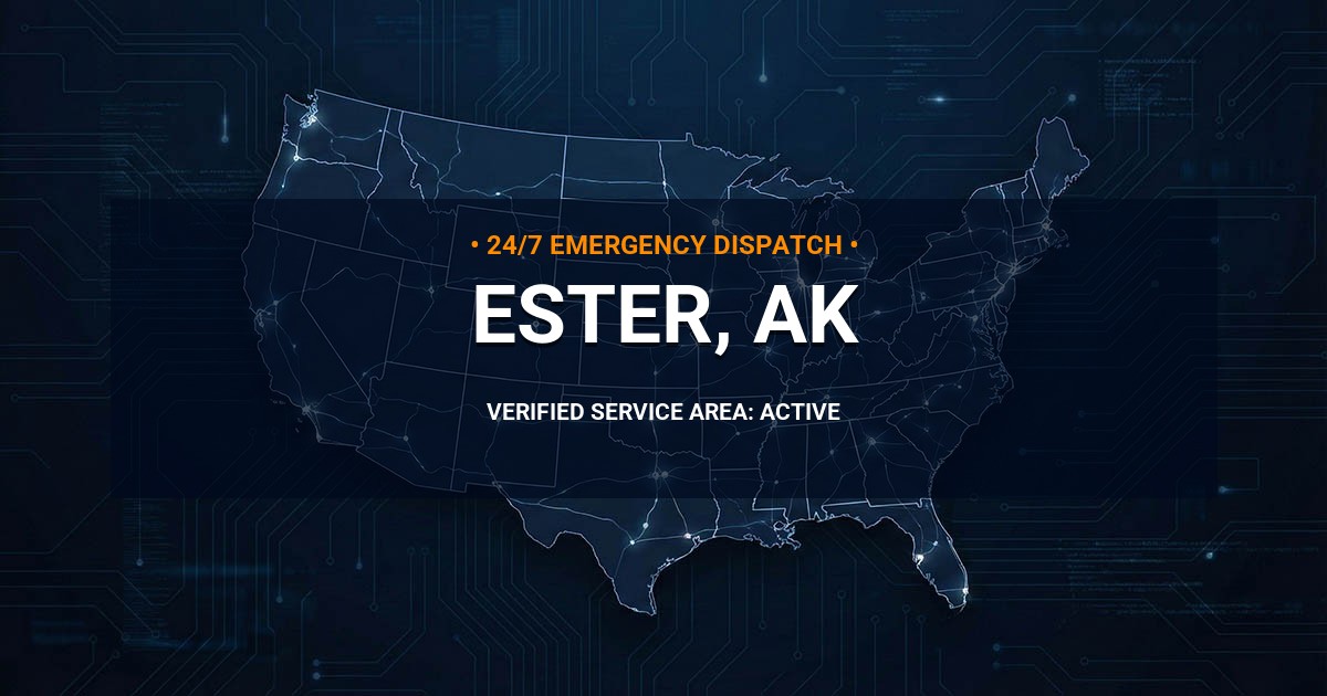 Emergency Plumbing Dispatch Map for Plumbing Services: Ester, AK