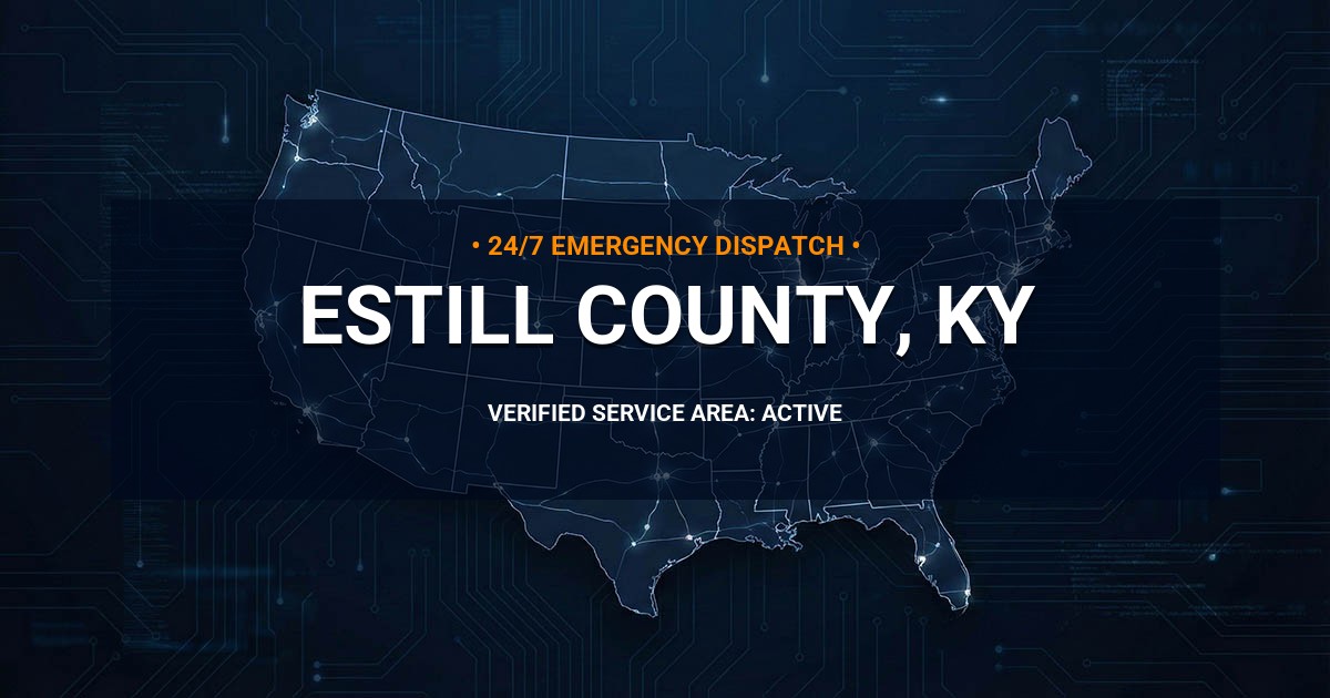 Emergency Plumbing Dispatch Map for Estill County Plumbing Logistics