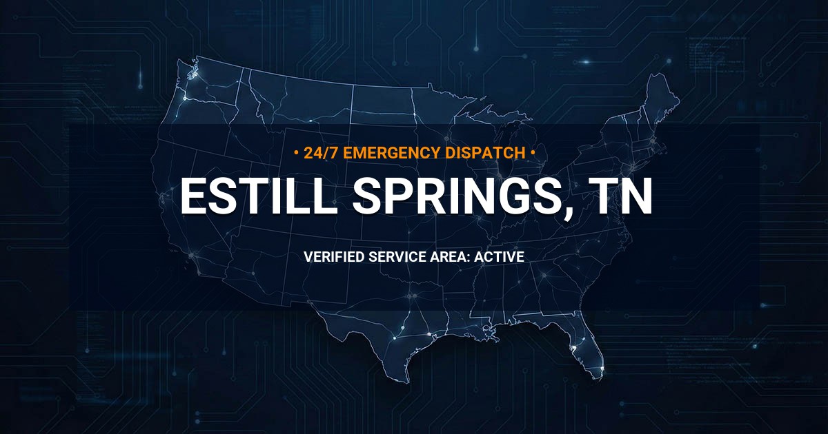 Emergency Plumbing Dispatch Map for Plumbing Services: Estill Springs, TN