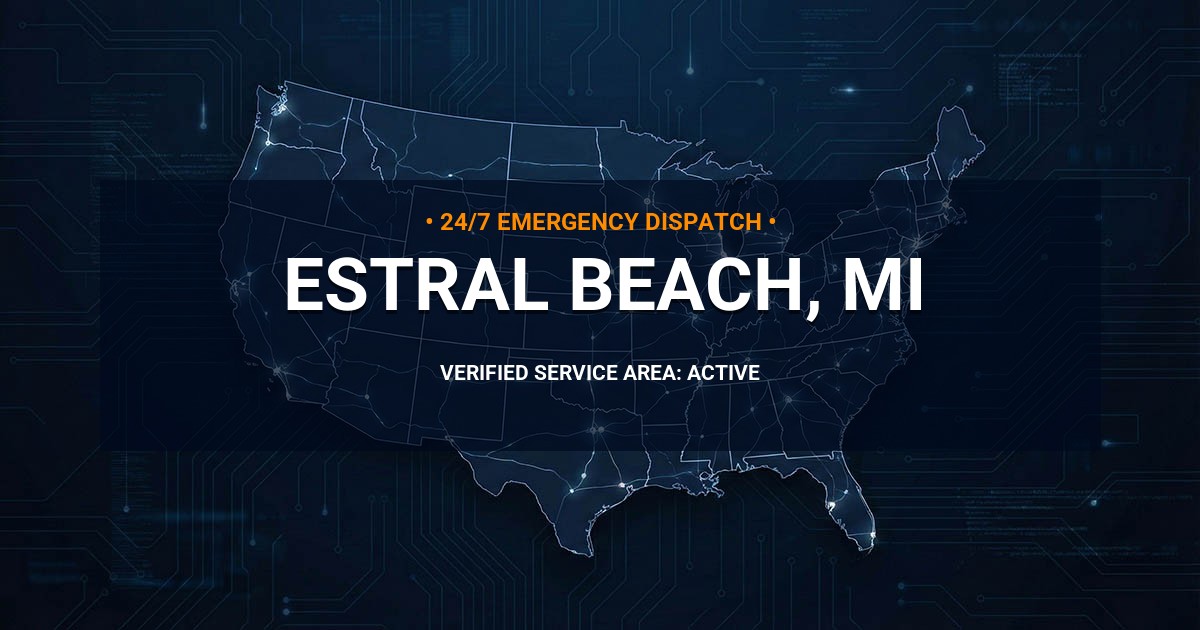 Emergency Plumbing Dispatch Map for Plumbing Services: Estral Beach, MI