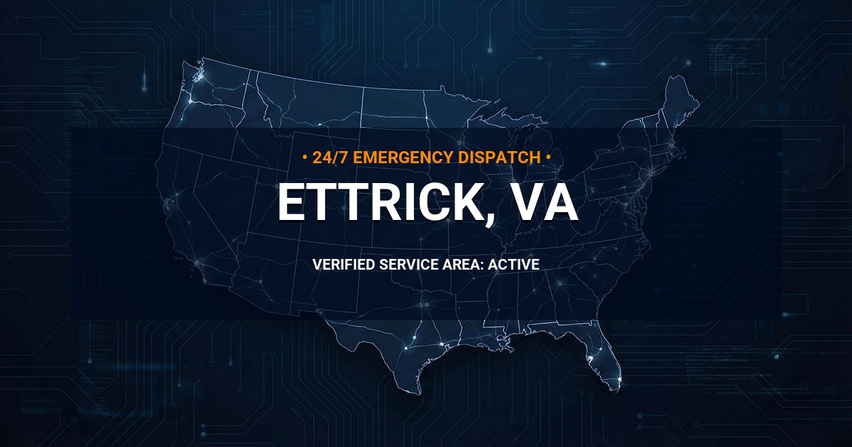 Emergency Plumbing Dispatch Map for Plumbing Services: Ettrick, VA