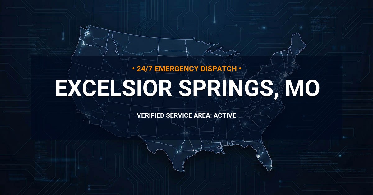 Emergency Plumbing Dispatch Map for Plumbing Services: Excelsior Springs, MO