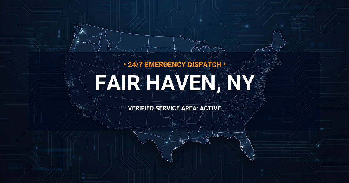 Emergency Plumbing Dispatch Map for Plumbing Services: Fair Haven, NY