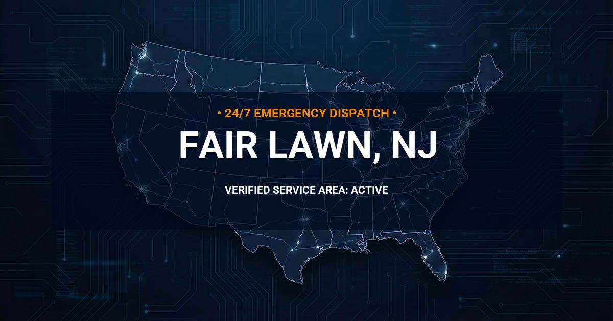 Emergency Plumbing Dispatch Map for Plumbing Services: Fair Lawn, NJ