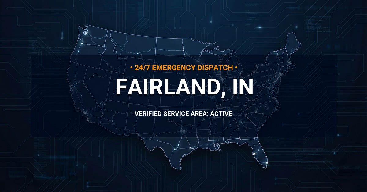Emergency Plumbing Dispatch Map for Plumbing Services: Fairland, IN