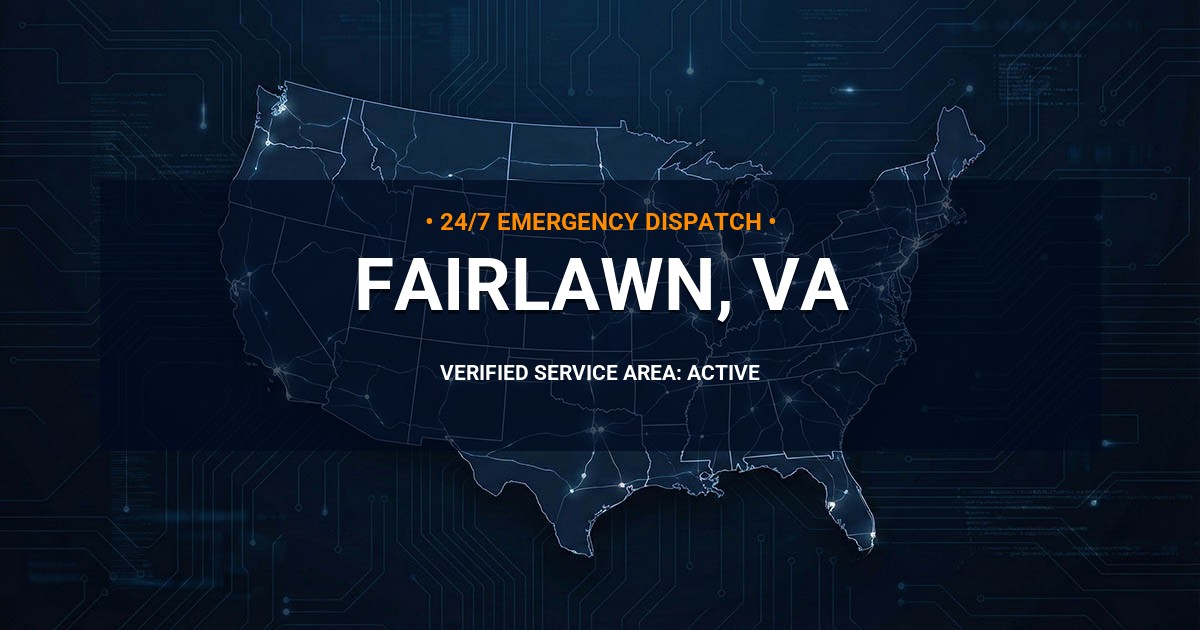 Emergency Plumbing Dispatch Map for Plumbing Services: Fairlawn, VA