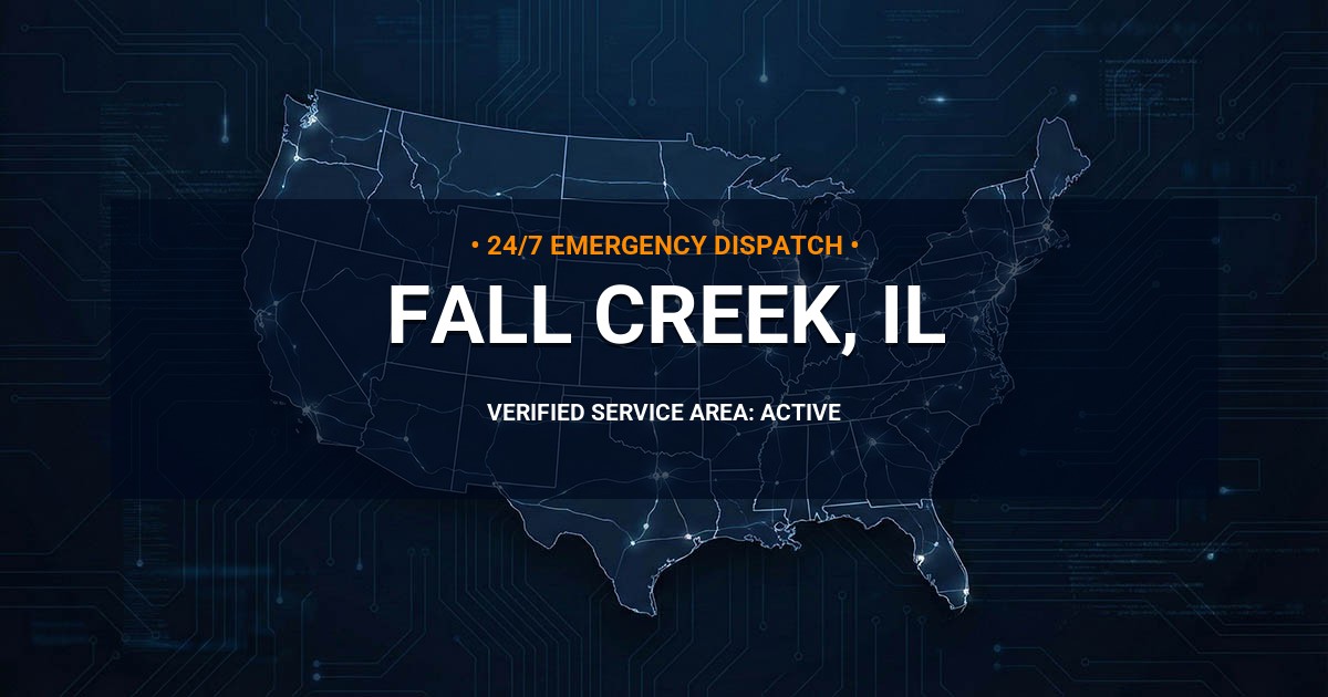 Emergency Plumbing Dispatch Map for Plumbing Services: Fall Creek, IL