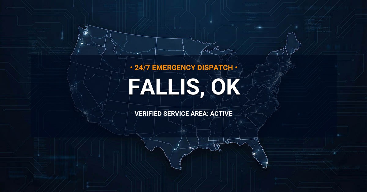 Emergency Plumbing Dispatch Map for Plumbing Services: Fallis, OK