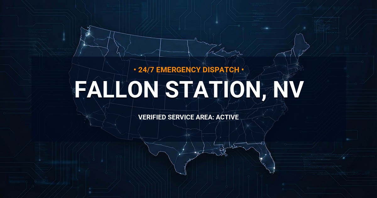 Emergency Plumbing Dispatch Map for Plumbing Services: Fallon Station, NV