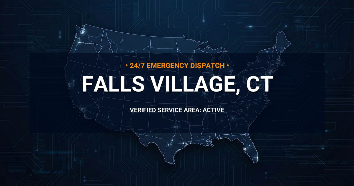 Emergency Plumbing Dispatch Map for Plumbing Services: Falls Village, CT