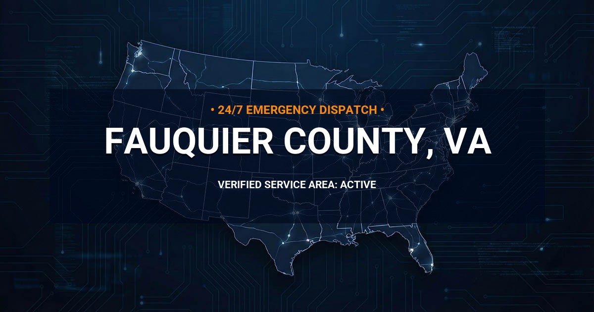 Emergency Plumbing Dispatch Map for Fauquier County Plumbing Logistics
