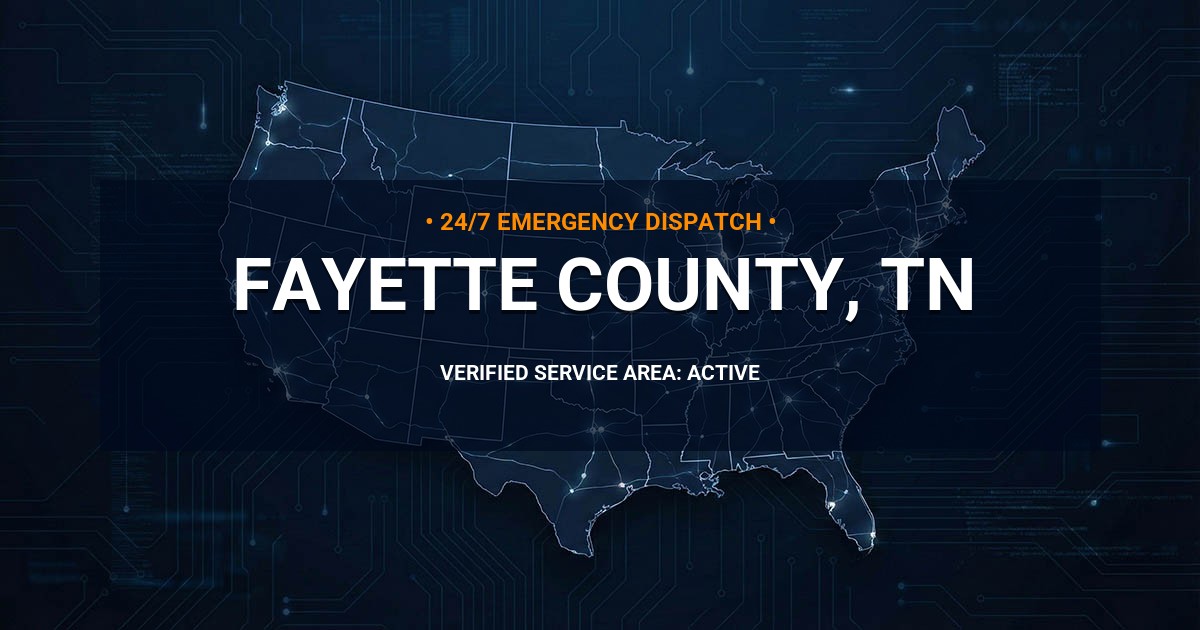 Emergency Plumbing Dispatch Map for Fayette County Plumbing Logistics