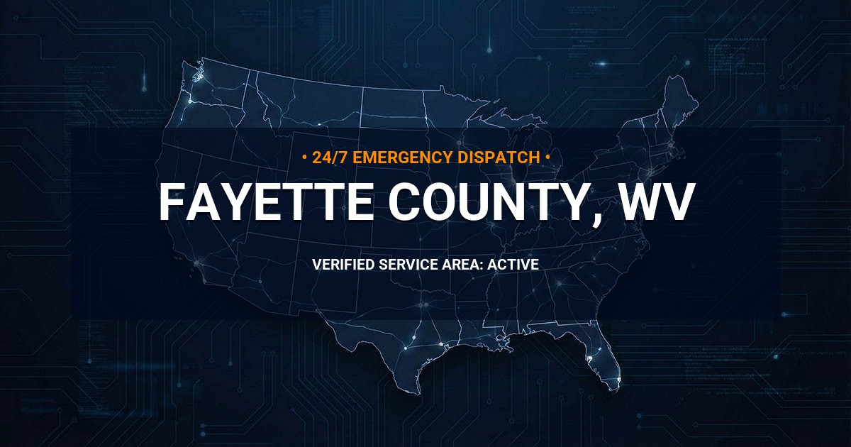 Emergency Plumbing Dispatch Map for Fayette County Plumbing Logistics