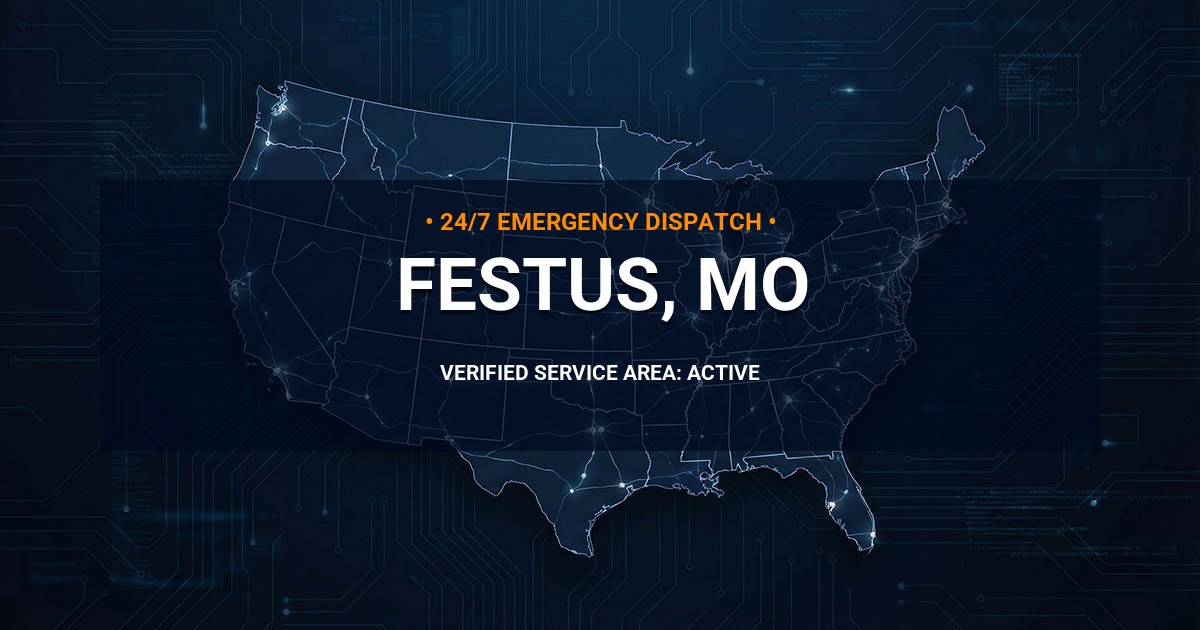 Emergency Plumbing Dispatch Map for Plumbing Services: Festus, MO