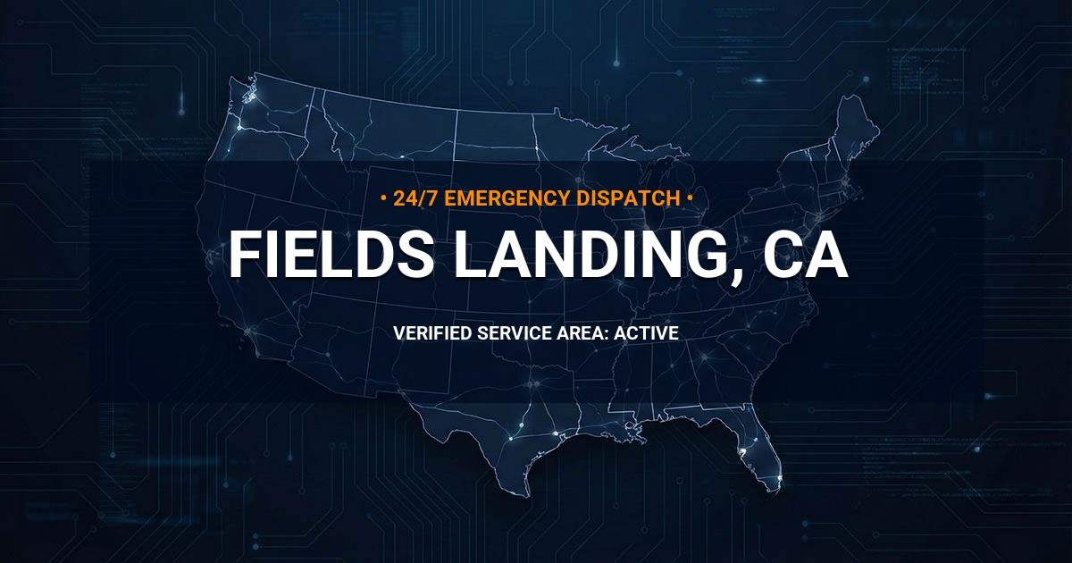 Emergency Plumbing Dispatch Map for Plumbing Services: Fields Landing, CA