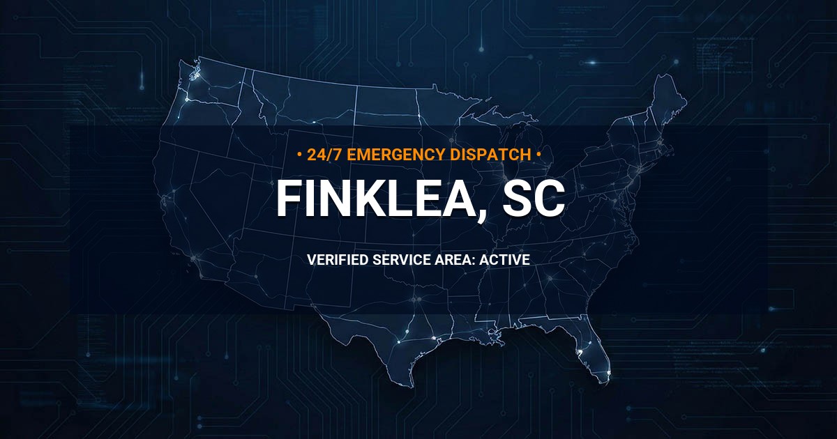 Emergency Plumbing Dispatch Map for Plumbing Services: Finklea, SC