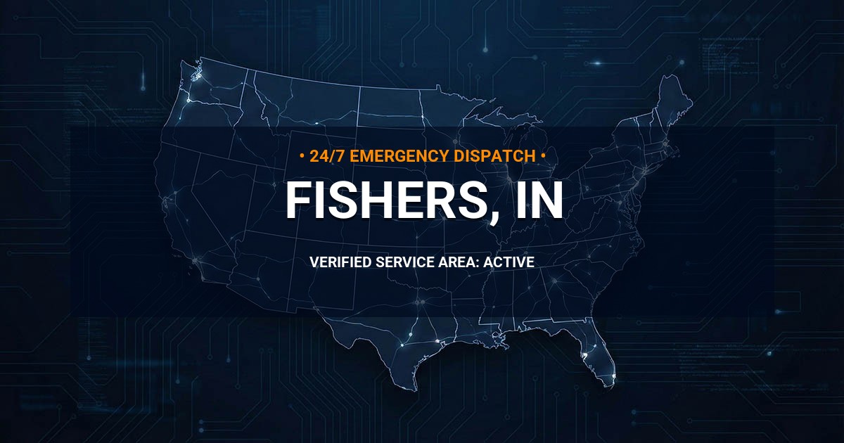 Emergency Plumbing Dispatch Map for Plumbing Services: Fishers, IN