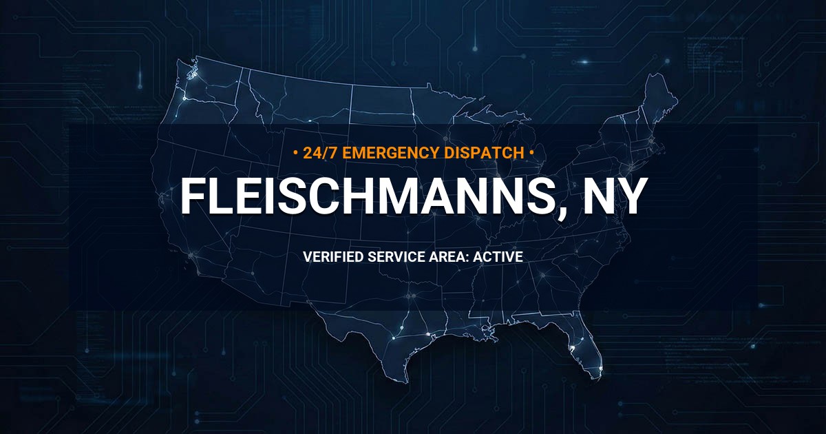 Emergency Plumbing Dispatch Map for Plumbing Services: Fleischmanns, NY