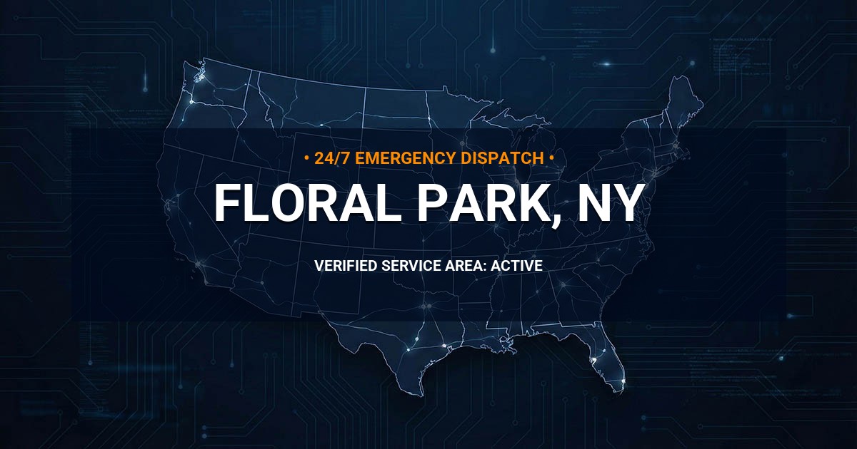 Emergency Plumbing Dispatch Map for Plumbing Services: Floral Park, NY