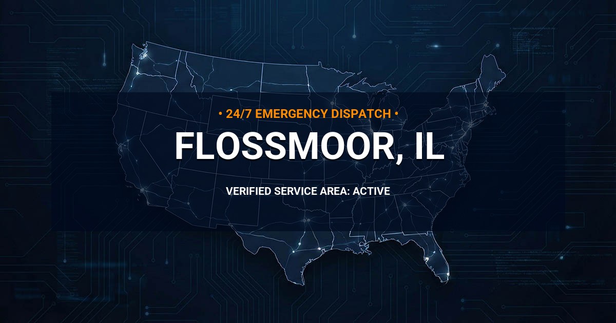 Emergency Plumbing Dispatch Map for Plumbing Services: Flossmoor, IL