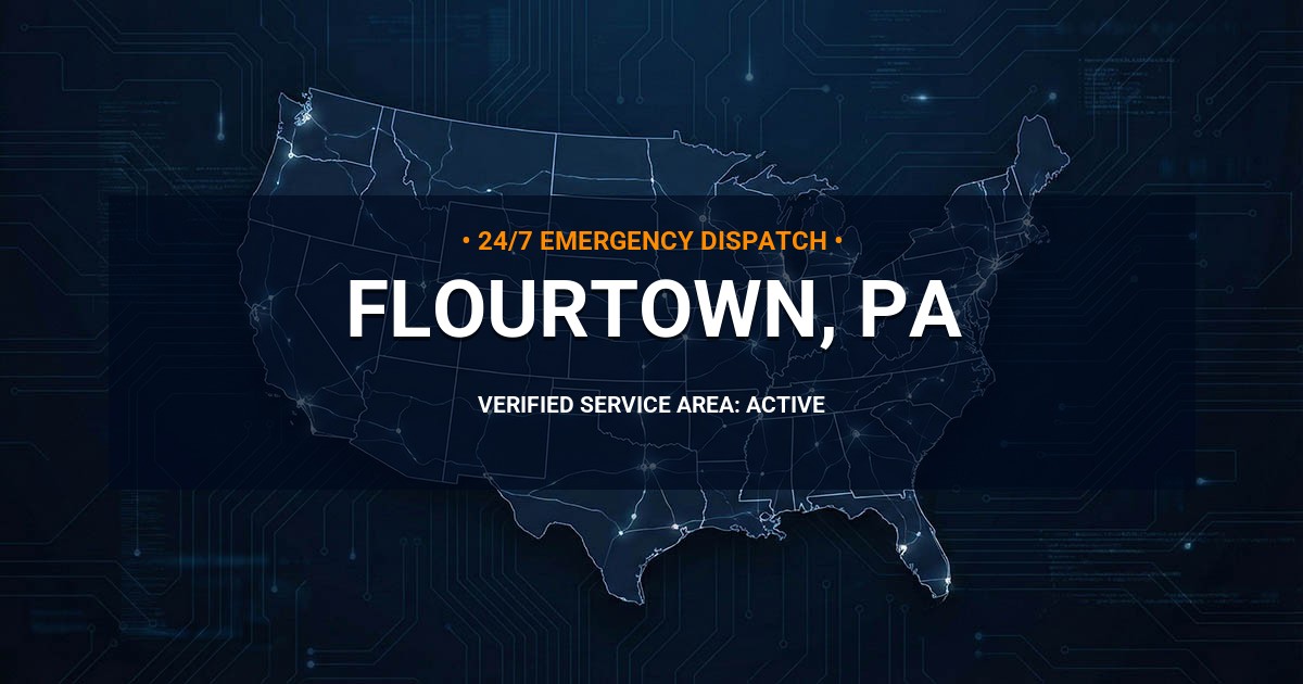 Emergency Plumbing Dispatch Map for Plumbing Services: Flourtown, PA