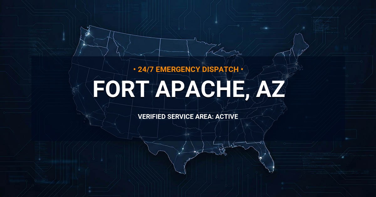 Emergency Plumbing Dispatch Map for Plumbing Services: Fort Apache, AZ