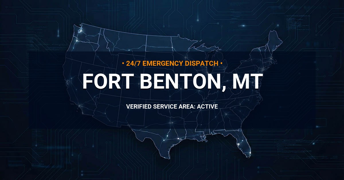 Emergency Plumbing Dispatch Map for Plumbing Services: Fort Benton, MT