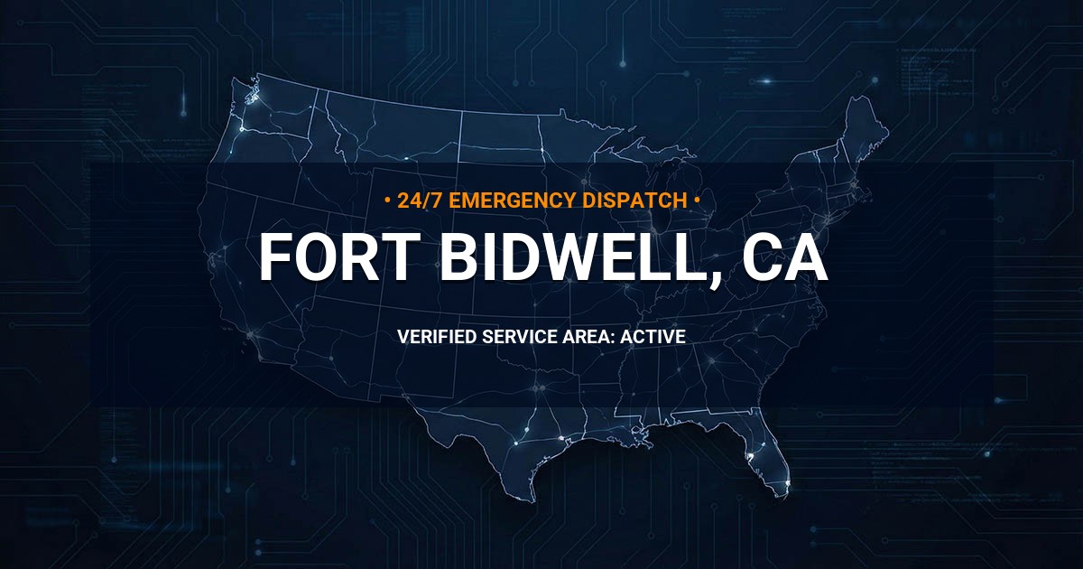 Emergency Plumbing Dispatch Map for Plumbing Services: Fort Bidwell, CA