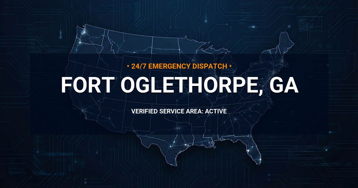 Emergency Plumbing Dispatch Map for Plumbing Services: Fort Oglethorpe, GA