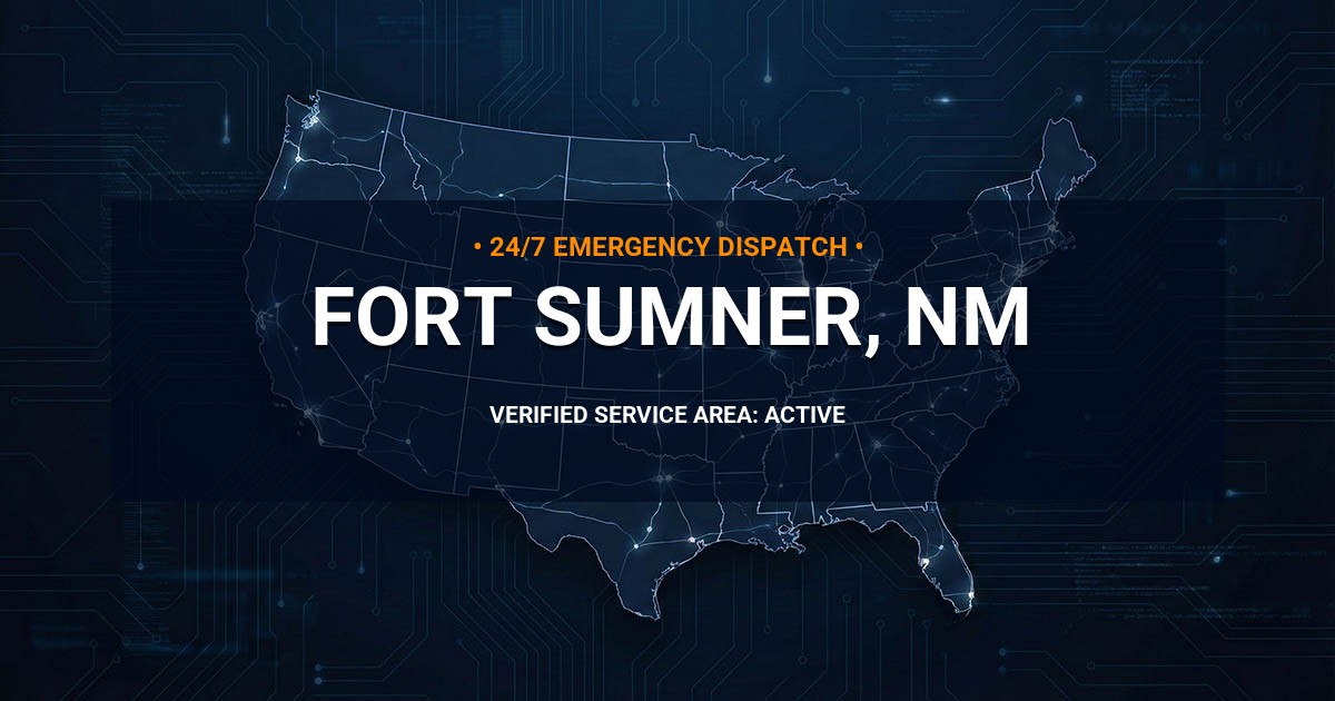 Emergency Plumbing Dispatch Map for Plumbing Services: Fort Sumner, NM