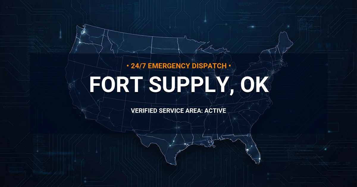 Emergency Plumbing Dispatch Map for Plumbing Services: Fort Supply, OK
