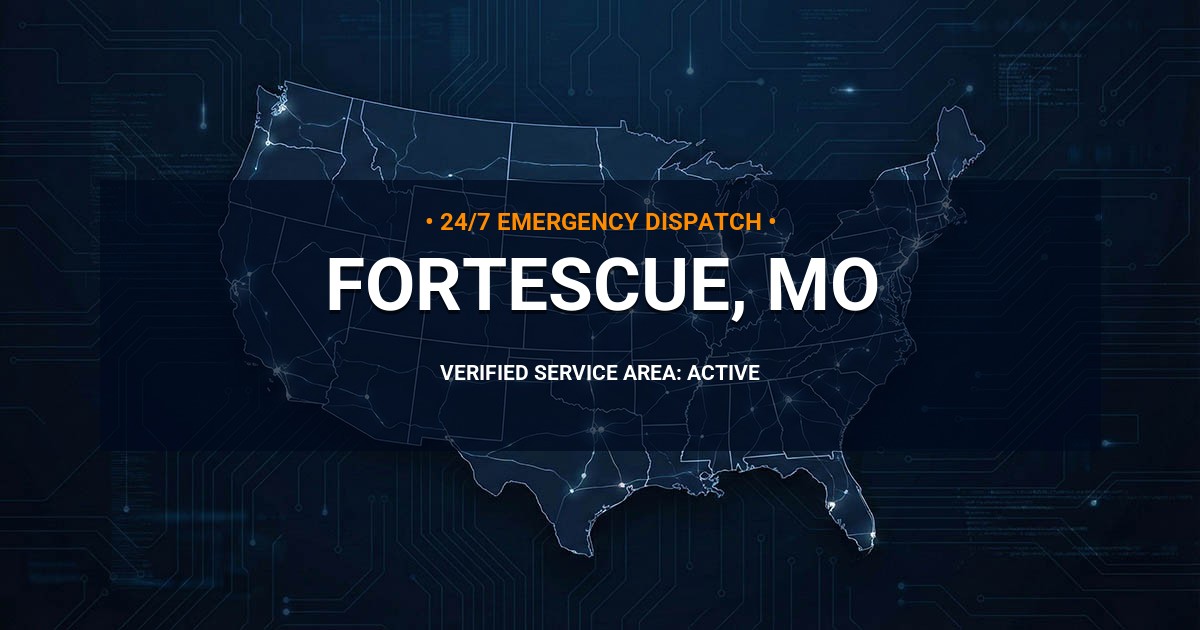 Emergency Plumbing Dispatch Map for Plumbing Services: Fortescue, MO