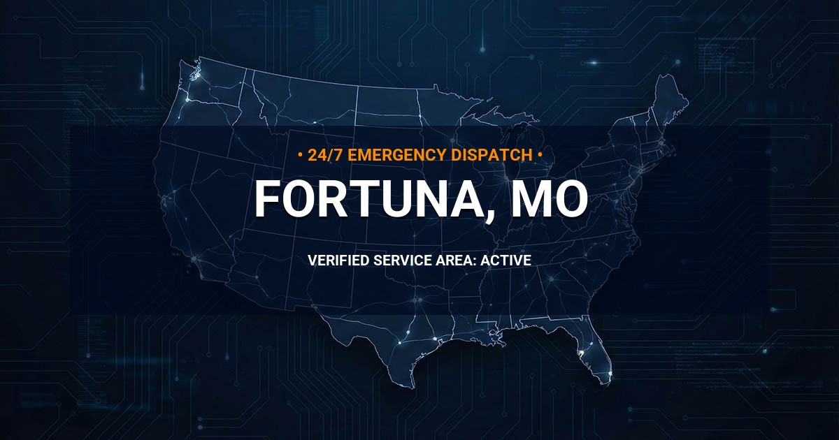 Emergency Plumbing Dispatch Map for Plumbing Services: Fortuna, MO