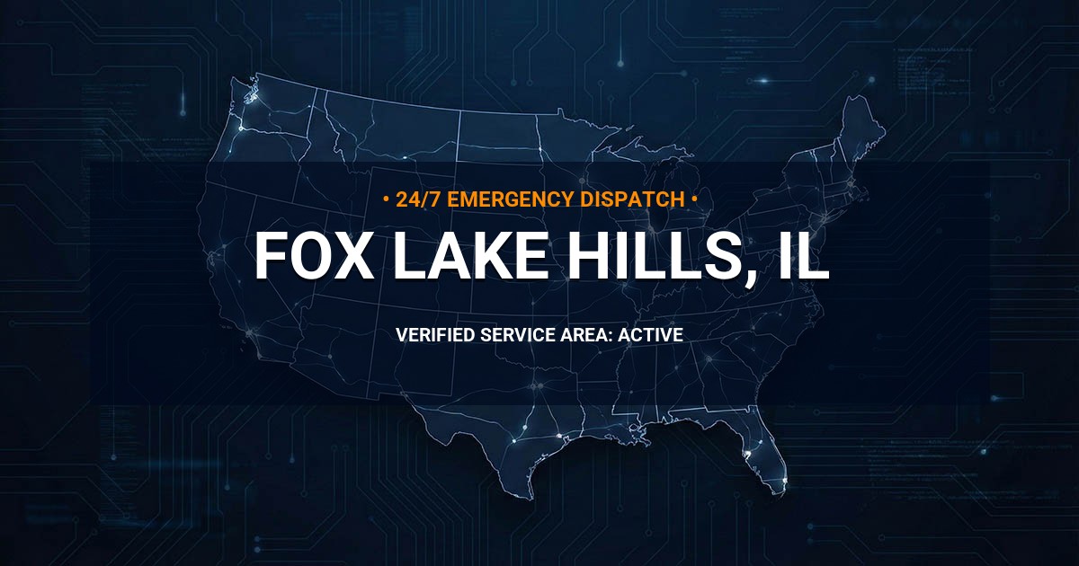 Emergency Plumbing Dispatch Map for Plumbing Services: Fox Lake Hills, IL