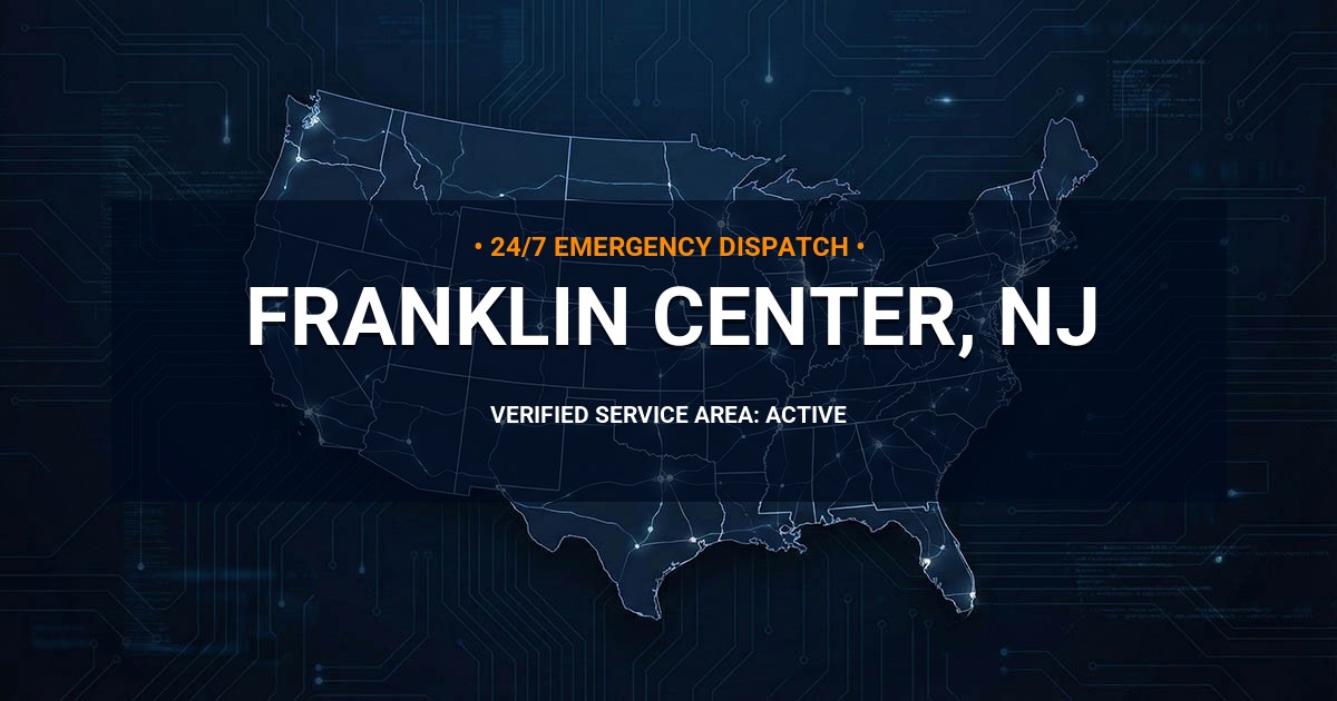 Emergency Plumbing Dispatch Map for Plumbing Services: Franklin Center, NJ
