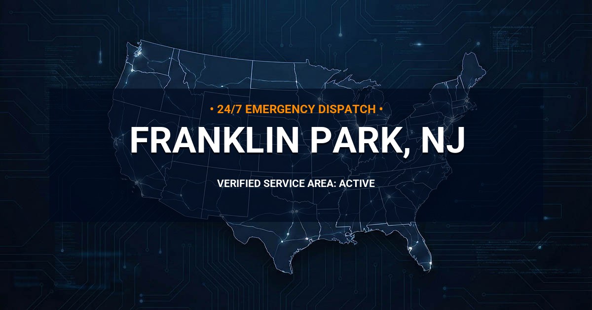 Emergency Plumbing Dispatch Map for Plumbing Services: Franklin Park, NJ