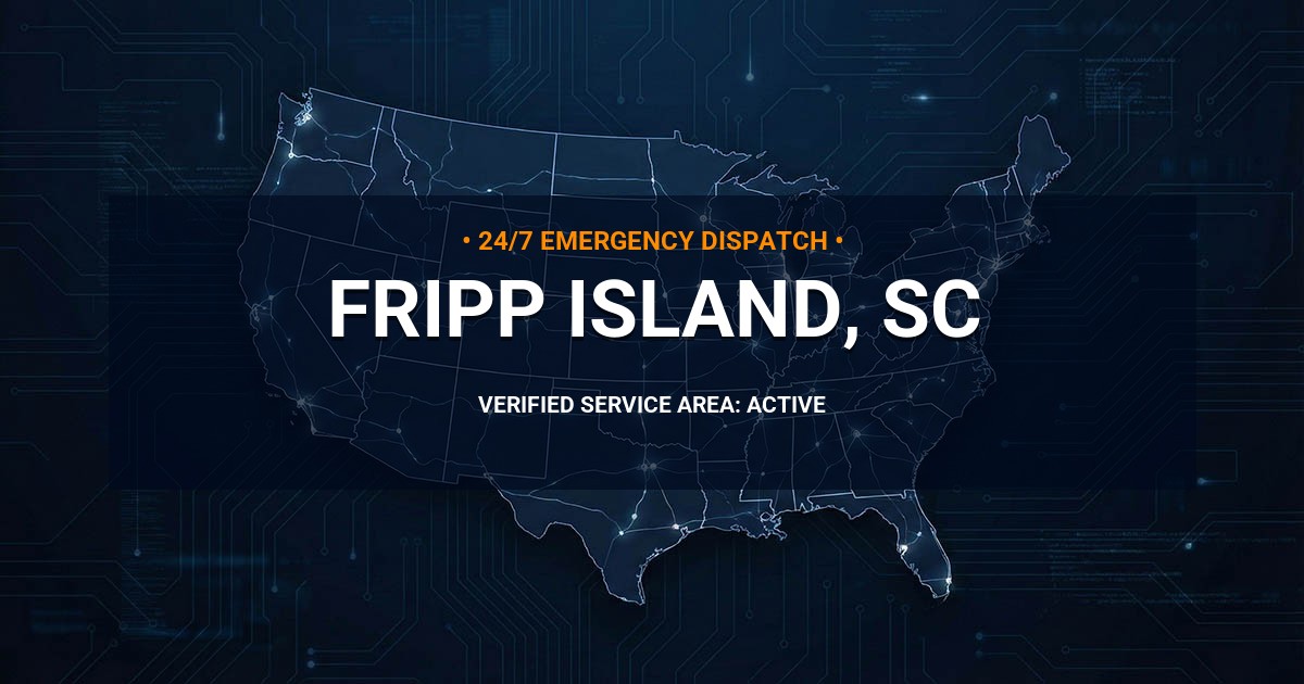 Emergency Plumbing Dispatch Map for Plumbing Services: Fripp Island, SC