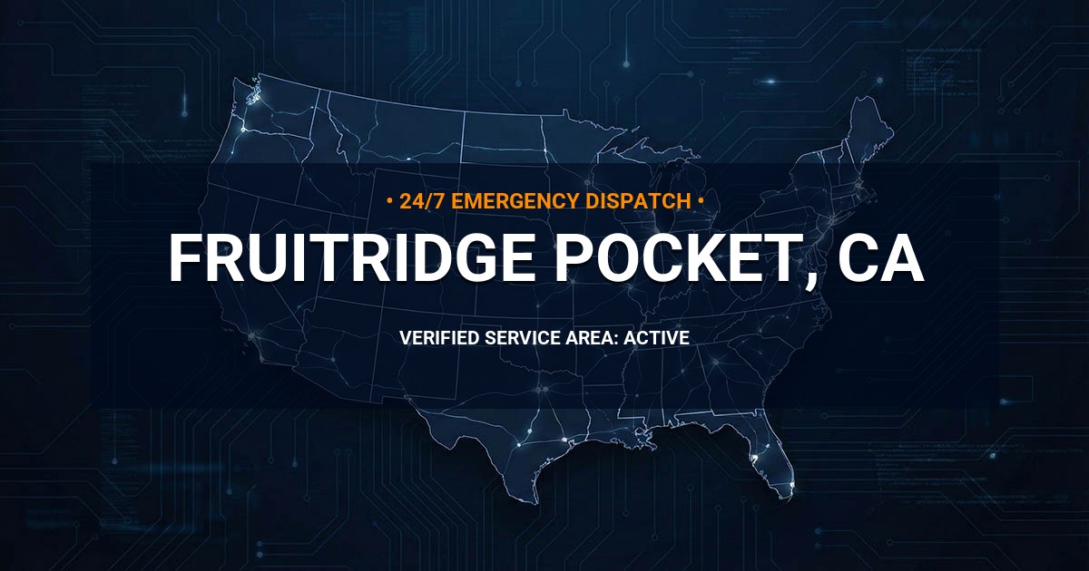Emergency Plumbing Dispatch Map for Plumbing Services: Fruitridge Pocket, CA