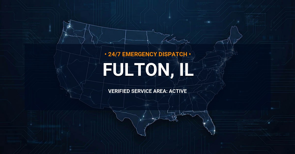 Emergency Plumbing Dispatch Map for Plumbing Services: Fulton, IL