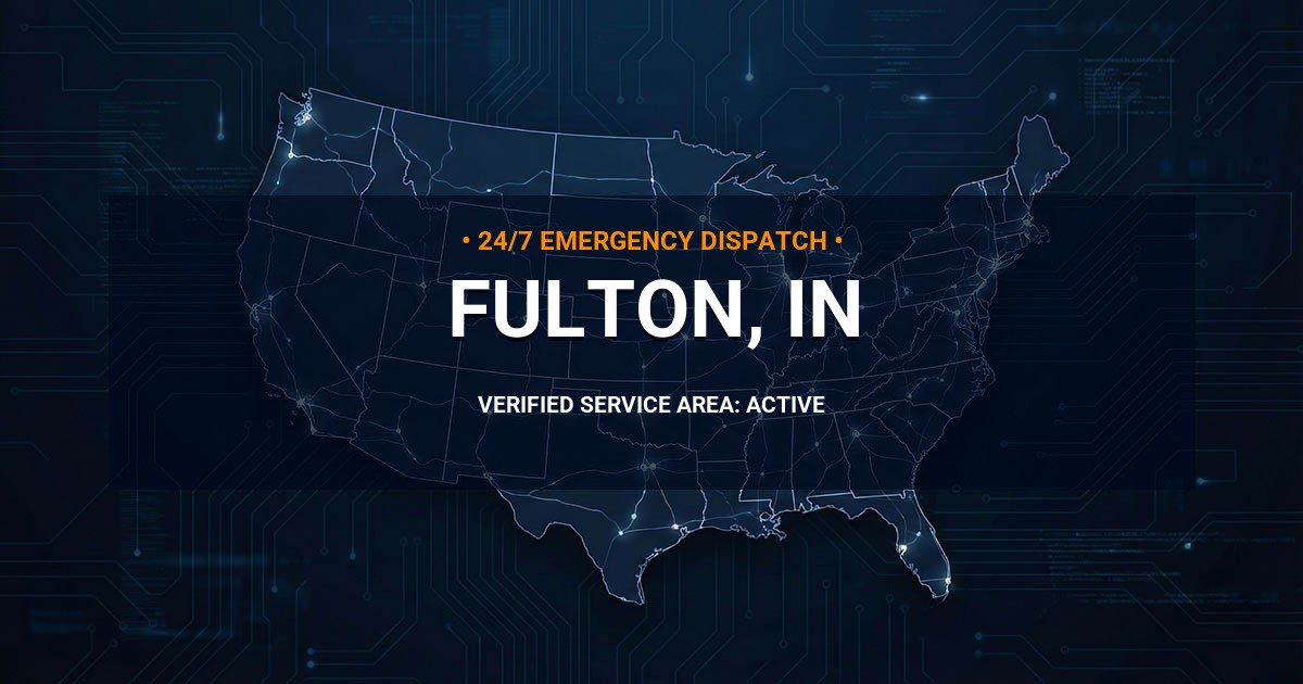 Emergency Plumbing Dispatch Map for Plumbing Services: Fulton, IN