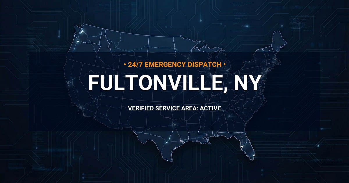 Emergency Plumbing Dispatch Map for Plumbing Services: Fultonville, NY