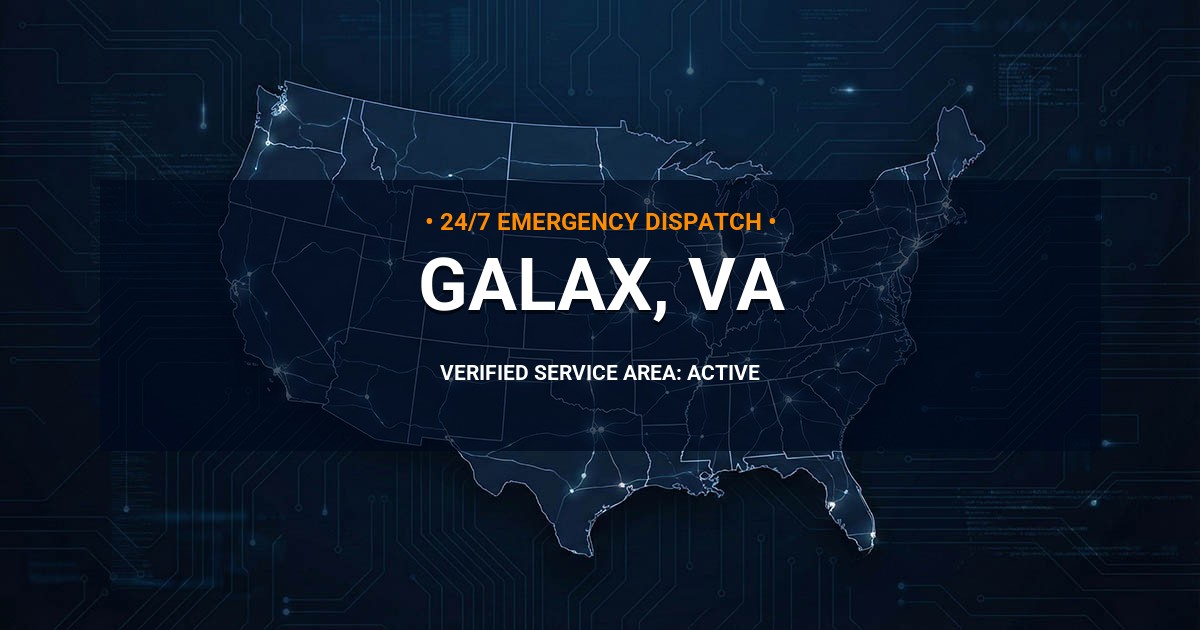 Emergency Plumbing Dispatch Map for Plumbing Services: Galax, VA