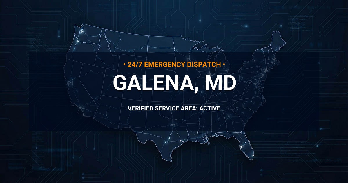 Emergency Plumbing Dispatch Map for Plumbing Services: Galena, MD