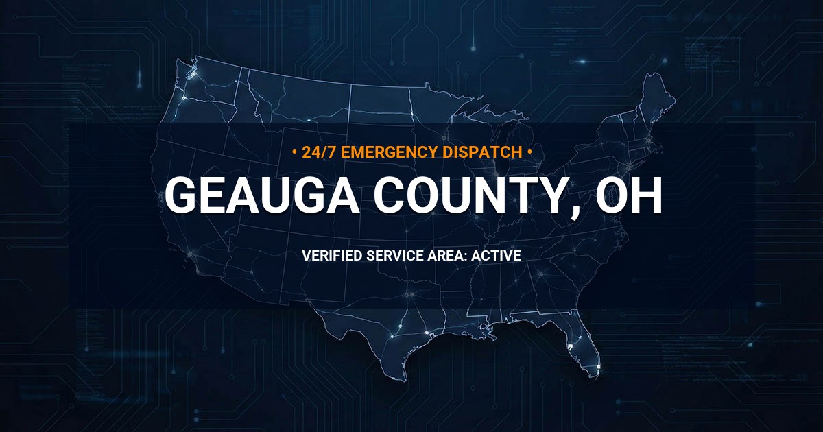 Emergency Plumbing Dispatch Map for Geauga County Plumbing Logistics