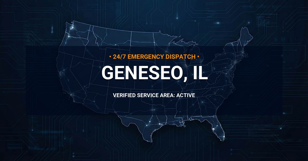 Emergency Plumbing Dispatch Map for Plumbing Services: Geneseo, IL