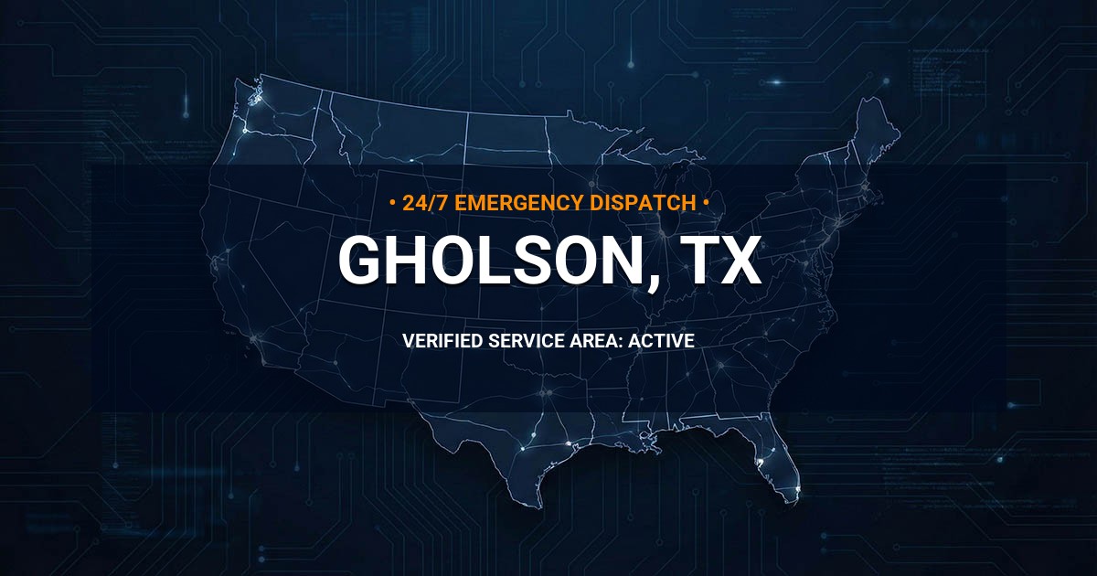Emergency Plumbing Dispatch Map for Plumbing Services: Gholson, TX