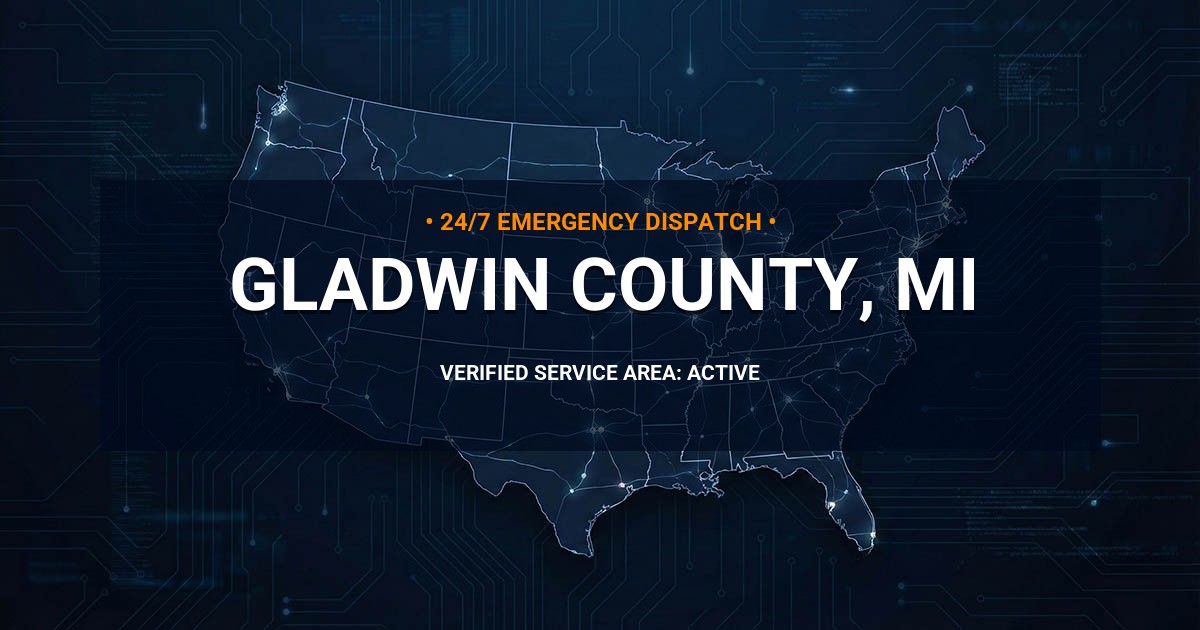 Emergency Plumbing Dispatch Map for Gladwin County Plumbing Logistics