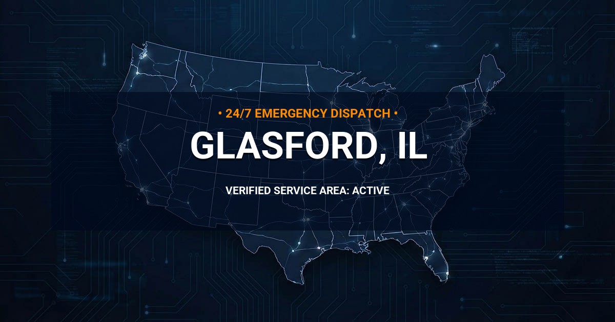 Emergency Plumbing Dispatch Map for Plumbing Services: Glasford, IL